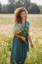 Lalamour - Nikki dress crinkle petrol