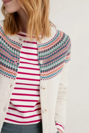 Seasalt - Sweetpea Cardigan Fence Floral Wild Berry