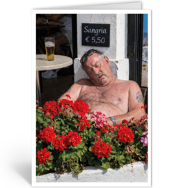 Achter de geraniums kaart