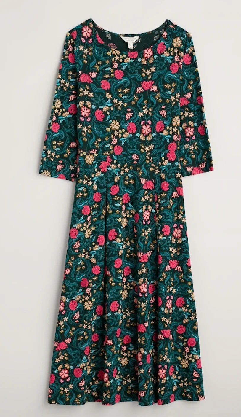 Seasalt - Wild Bouquet Dress Mirrored floral Tehidy