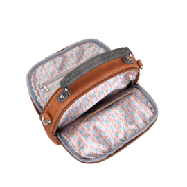 Hi-di-Hi tas Traveller cognac/ d.green