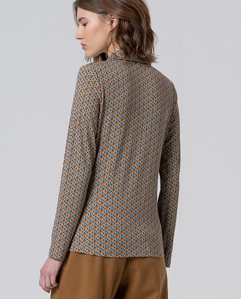 Surkana - Blouse Omfo camel/blue