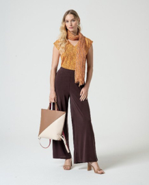 Surkana - Trousers brown modal straight