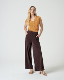 Surkana - Trousers brown modal straight