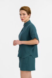 Lalamour - Jill Blouse crinkle petrol