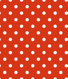 PVC tafelzeil Lola - Rood met witte stippen