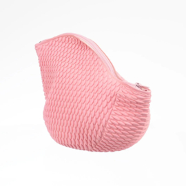 Retro badmuts toilettasje/etui - roze