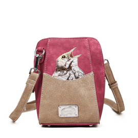 Hi-di-Hi tas Little Paradise cerise/ beige