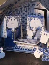 Delftsblauwe Kerststal- Piet Design
