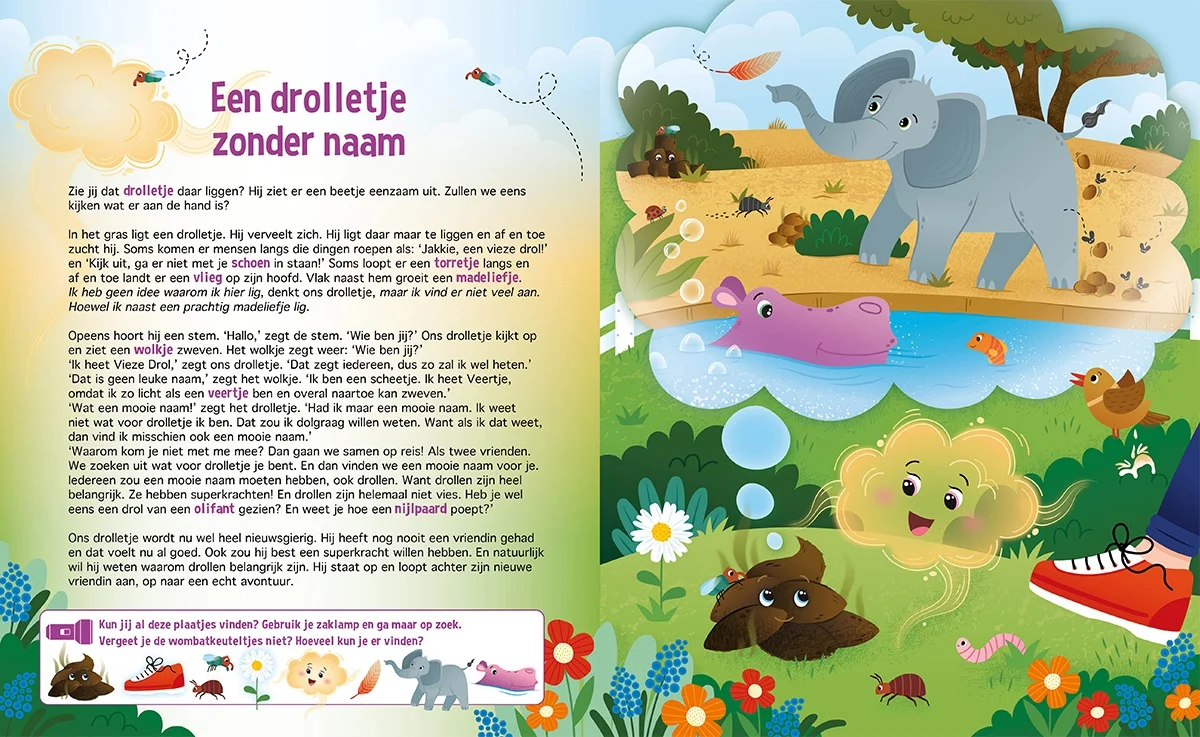 Zaklantaarnboek : Speuren naar drolletjes en scheetjes