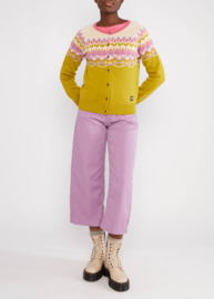 Blutsgeschwister - Cardigan Happy Heritage Nostalgic Island knit yellow