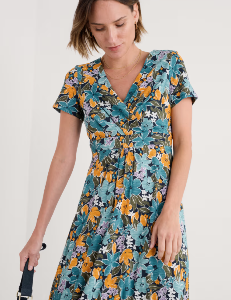 Seasalt - Chapelle dress Citrus floral Poseidon