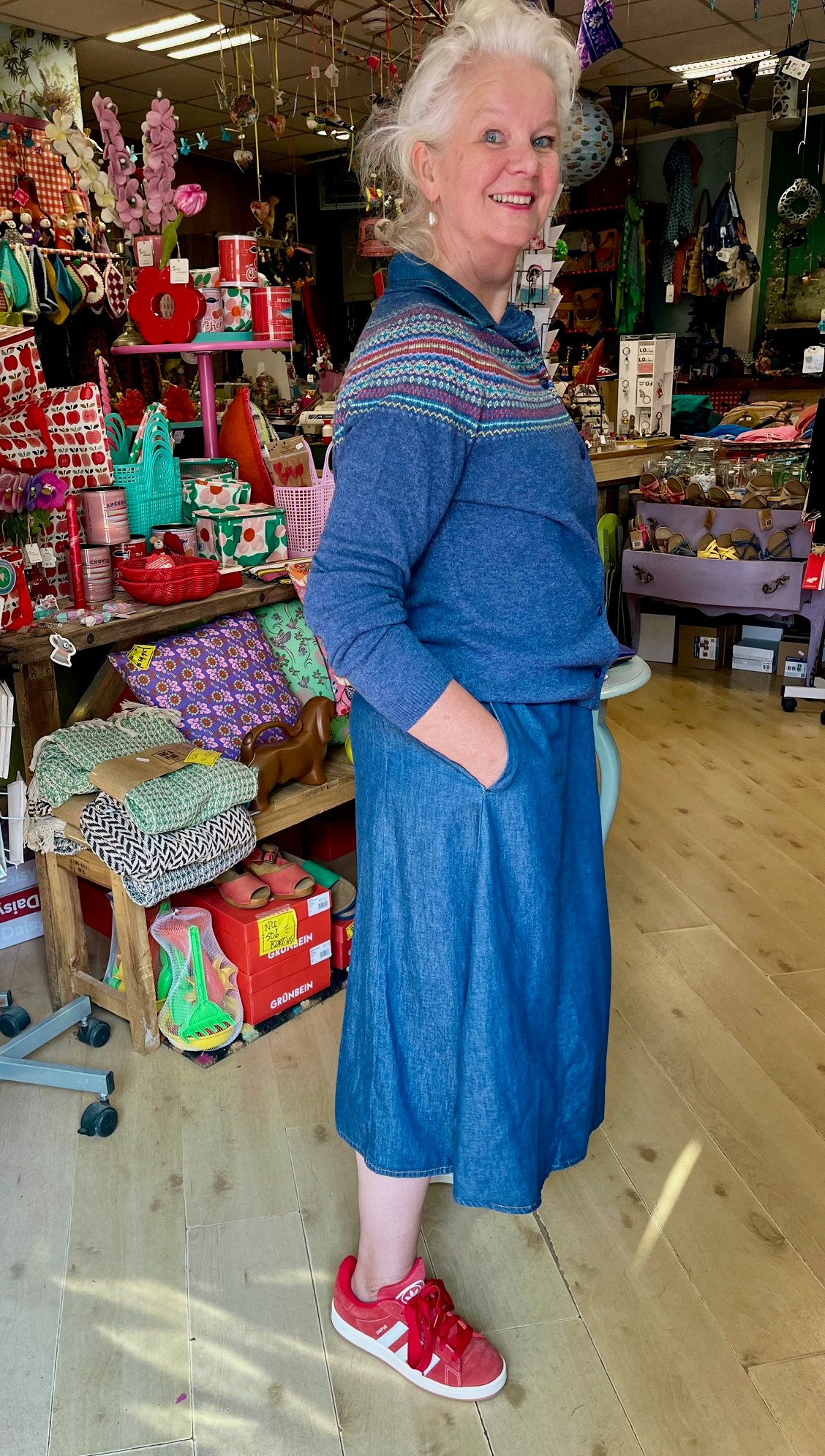 Heidekönigin - Cardigan Tyra blauw