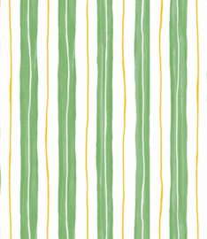 PVC tafelzeil Streep groen geel