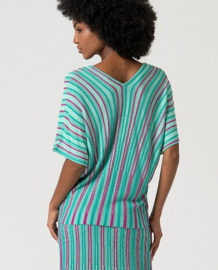 Surkana - Batwing sweater turquoise