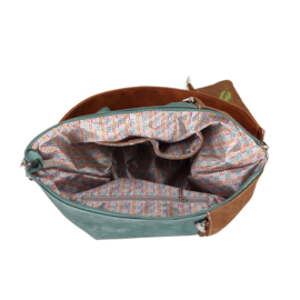 Hi-di-Hi tas Buzz aqua / cognac