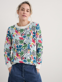 Seasalt - Bright wave sweatshirt Seaweed flower chalk