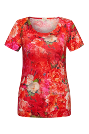 Heart - Basis T-shirt Red flowers