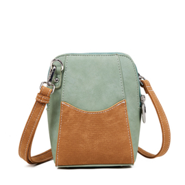Hi-di-Hi tas Little Paradise mint/ cognac