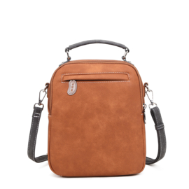 Hi-di-Hi tas Traveller cognac/ d.green