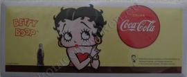 blikken ansichtkaart Betty boop bar coca cola 27-11 cm
