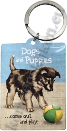 metalen sleutelhanger dogs