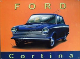 metal wall sign ford cortina 30-40 cm