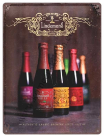 metalen reclamebord Lindemans lambic beers 30x40 cm