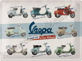 blikken reclamebord vespa modellen overzicht 30-40 cm