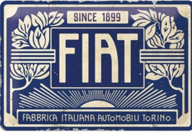 Metalen wandbord Fiat since 1899  20x30 cm