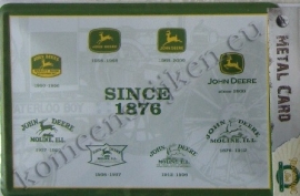 metalen ansichtkaart john deere alle logo`s 10-14 cm