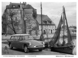 metalen wandplaat citroën ds 19 break honfleur 30-40 cm