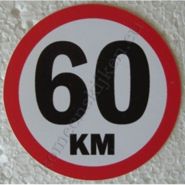 sticker 60 km 7,5 cm