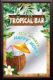 Barspiegel tropical bar, happy hour
