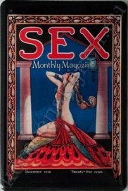 blikken reclamebord sex monthly magazine 20-30 cm