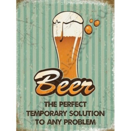 metal wall sign beer - solution 30-40 cm