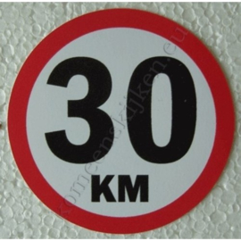 sticker 30 km 7,5 cm