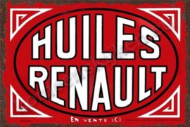 blikken reclamebord huiles Renault 30-40 cm