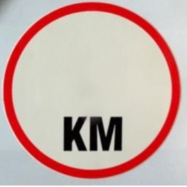 sticker zonder km 17 cm