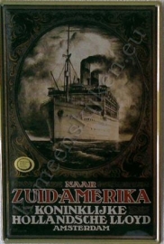 reclamebord hollandsche lloyd / zuid america 20-30 cm