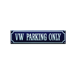 emaille straatnaambord VW parking only