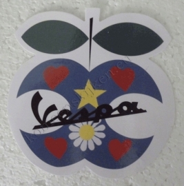 vespa appel sticker blauw