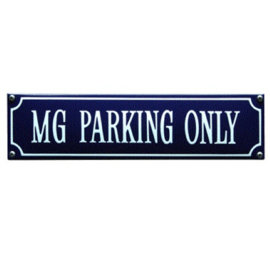 emaille straatnaambord MG parking only