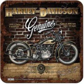 Metal Coaster Harley-Davidson Brick Wall