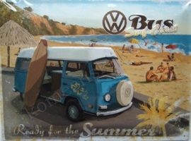 metalen wandplaat VW transporter T2 surf coast 30-40 cm