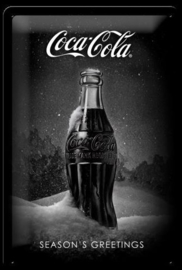 metalen wandplaat Coca Cola flesje 20x30 cm