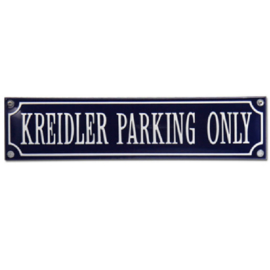 emaille straatnaambord kreidler parking only