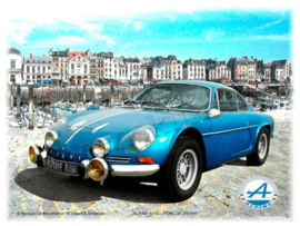 metalen reclamebord Renault Alpine Dieppe 20-30 cm