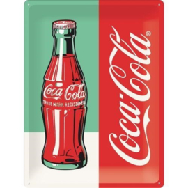 metalen reclamebord Coca-Cola Bottle 30x40 cm