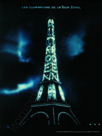 metalen reclamebord citroën illumination tour eiffel 15x21 cm